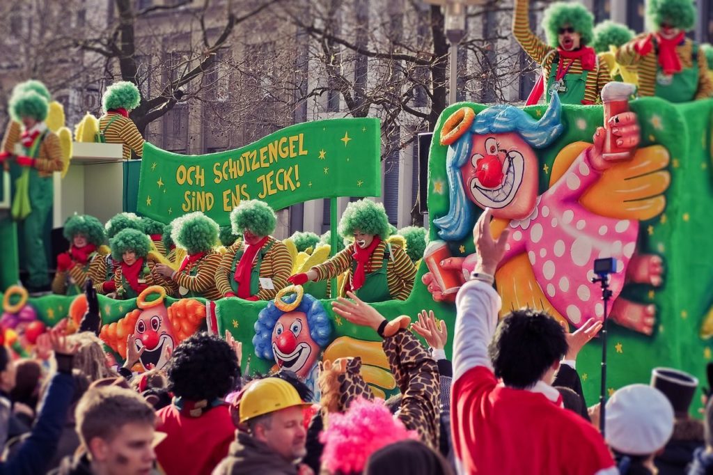 Mottowagen im Kölner Karnevalzug